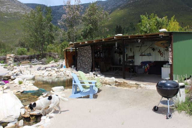 Communal entertainment area, the ~Beach Bum with rock pool and pet fishes. 
